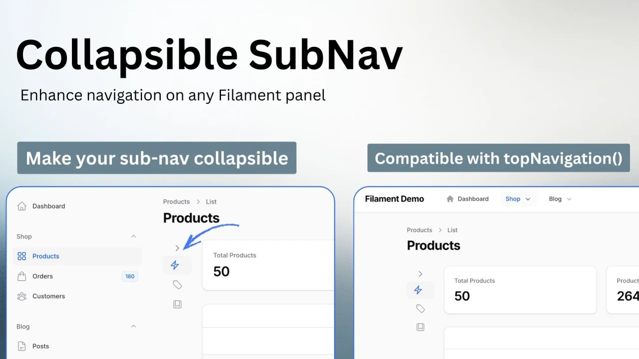 Collapsible Sub-Nav plugin screenshot