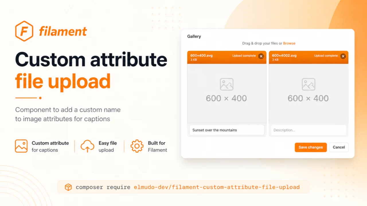 Custom attribute file upload - Filament