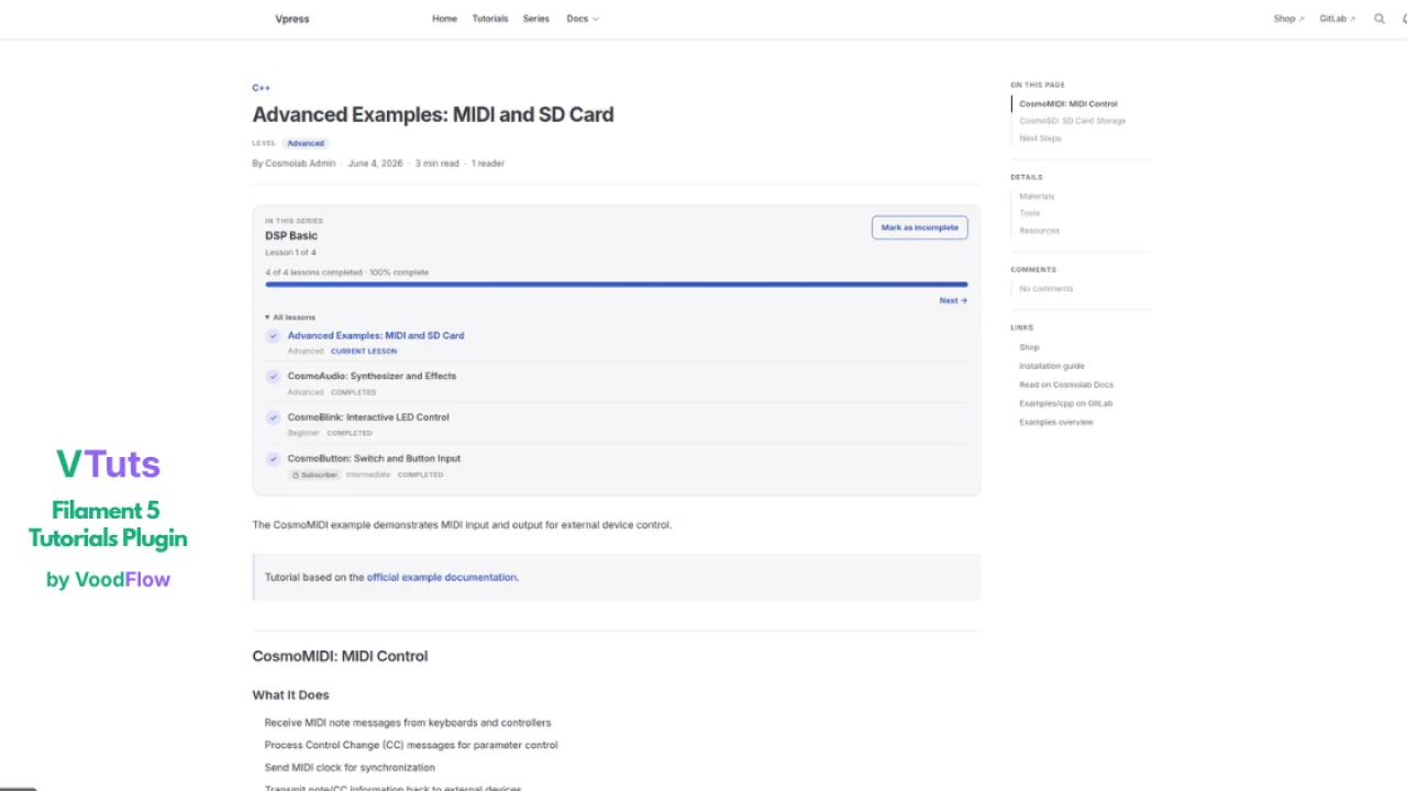 Vtuts plugin screenshot