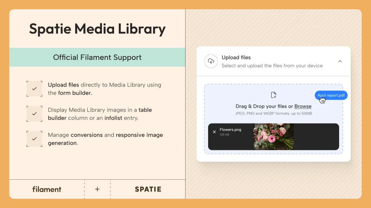 Spatie Media Library plugin screenshot