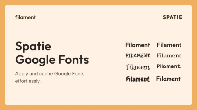 Spatie Google Fonts plugin thumbnail