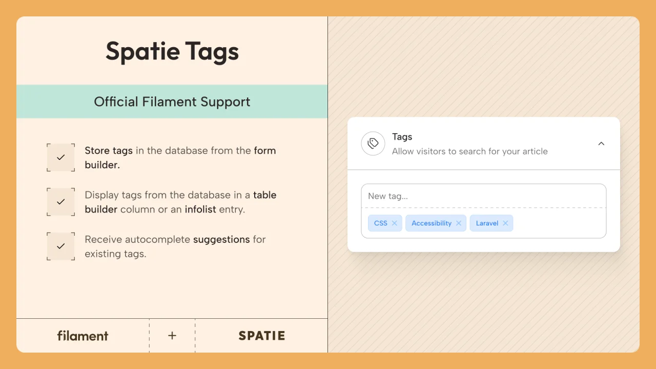 Spatie Tags plugin screenshot