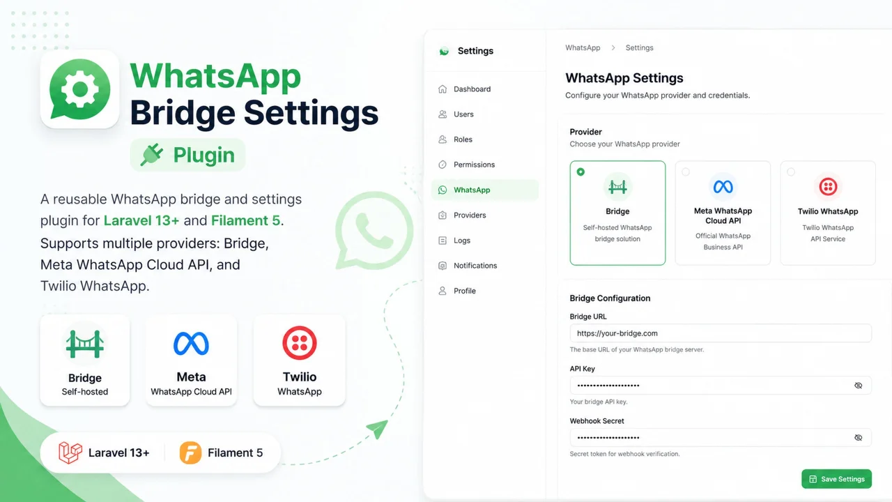 WhatsApp Bridge Settings  plugin thumbnail