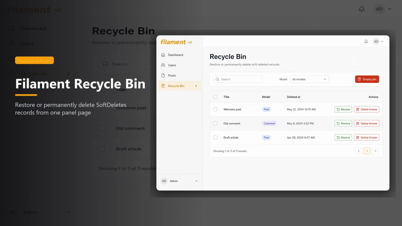 Recycle Bin plugin thumbnail
