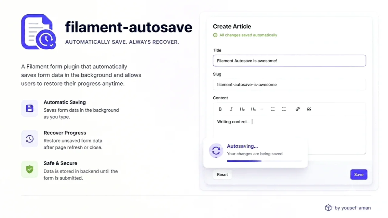 Autosave plugin screenshot