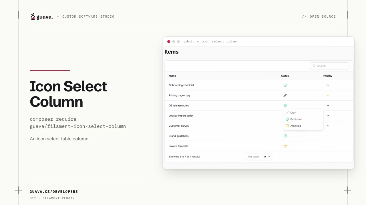 Icon Select Column plugin thumbnail