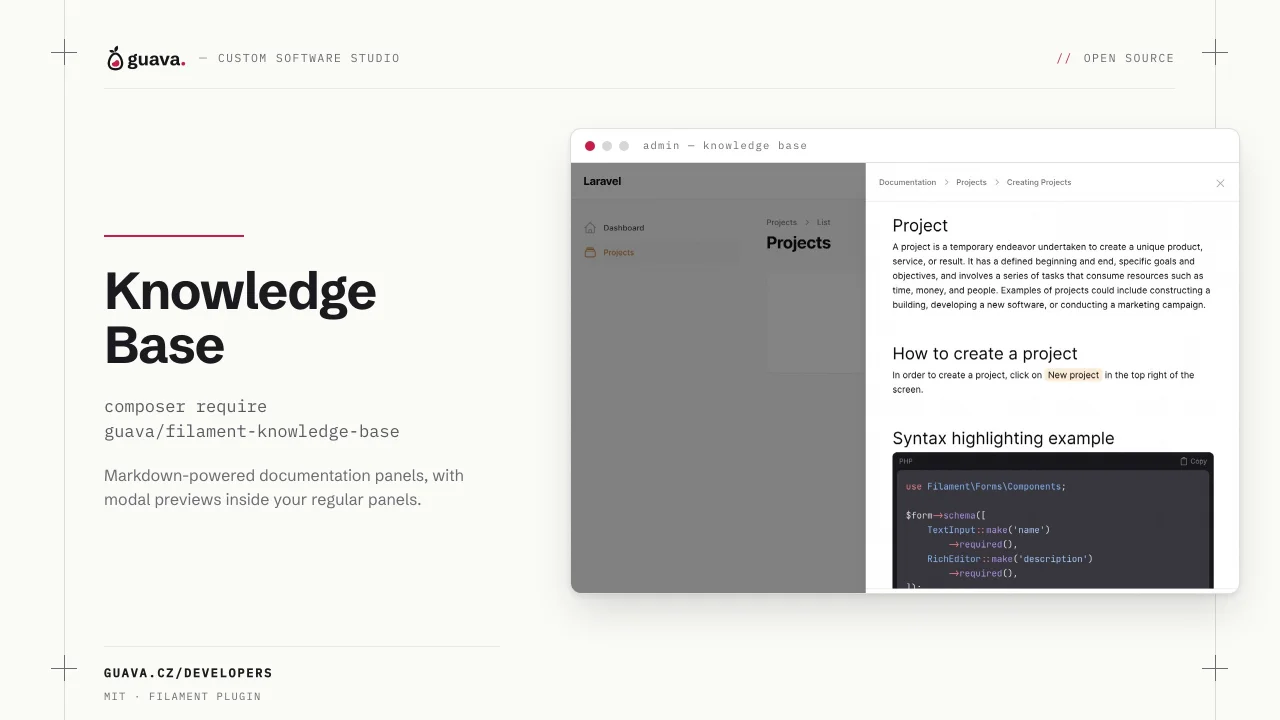 Knowledge Base plugin screenshot