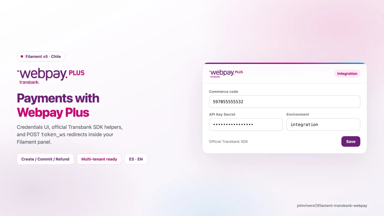 Transbank Webpay plugin screenshot