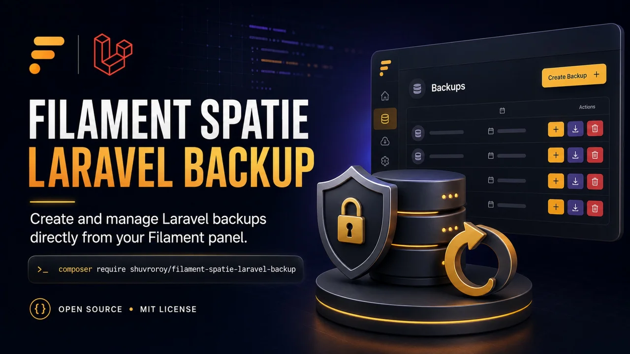 Spatie Laravel Backup plugin screenshot