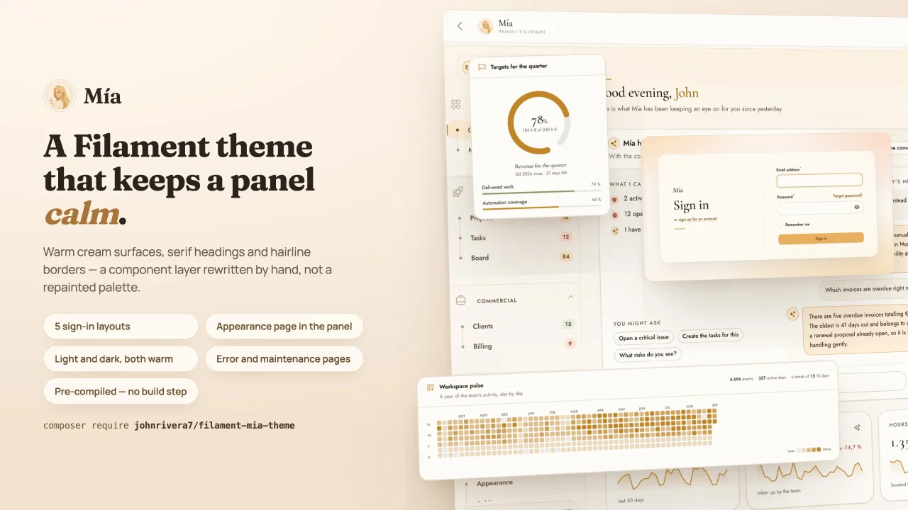 Mía Theme plugin screenshot