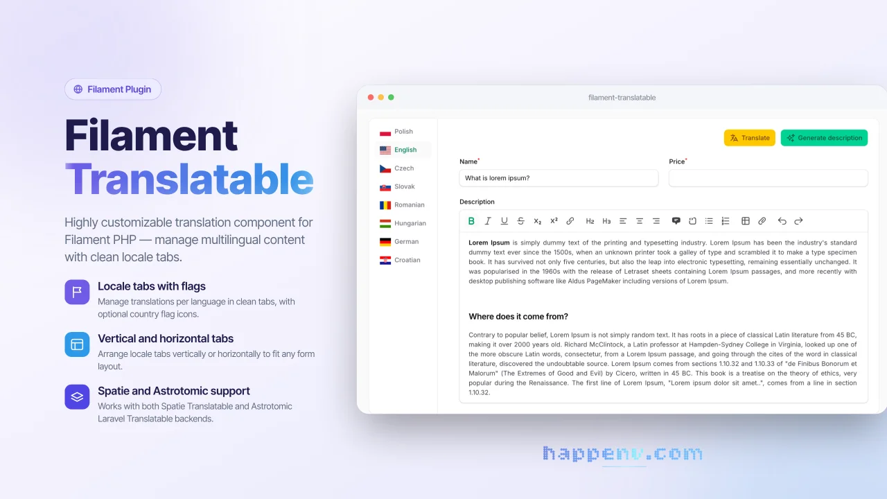 Translatable Fields plugin thumbnail
