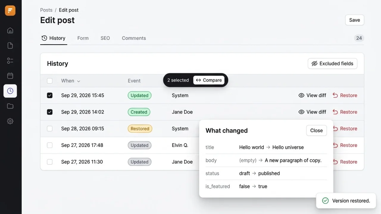 Versions plugin thumbnail