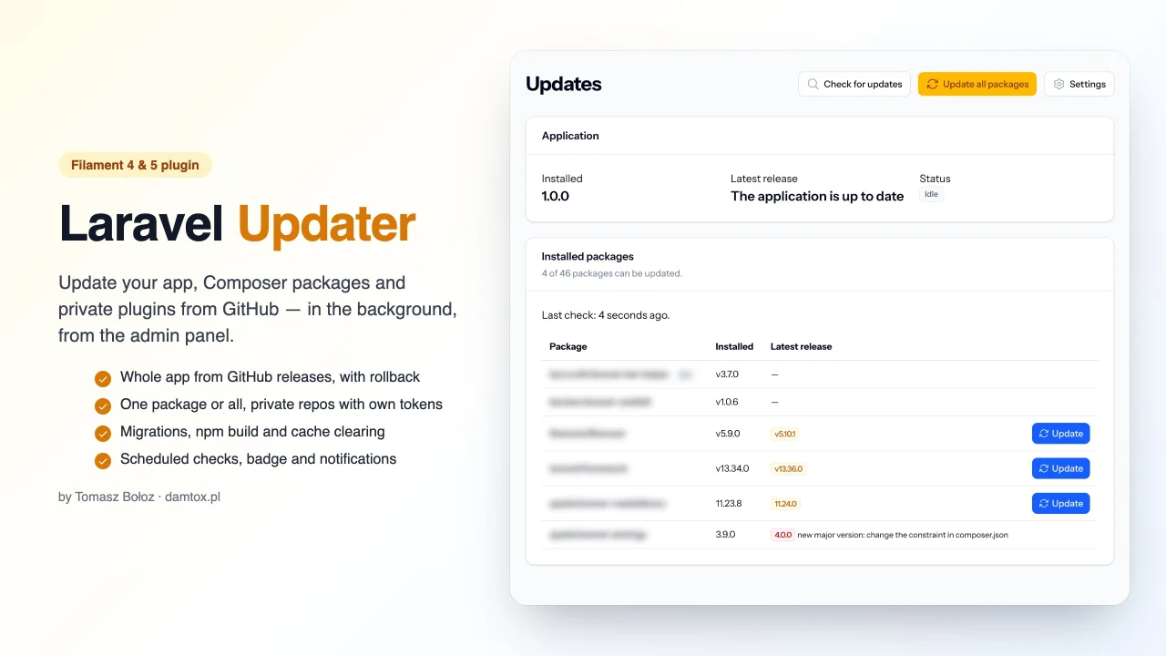 Laravel Updater plugin thumbnail