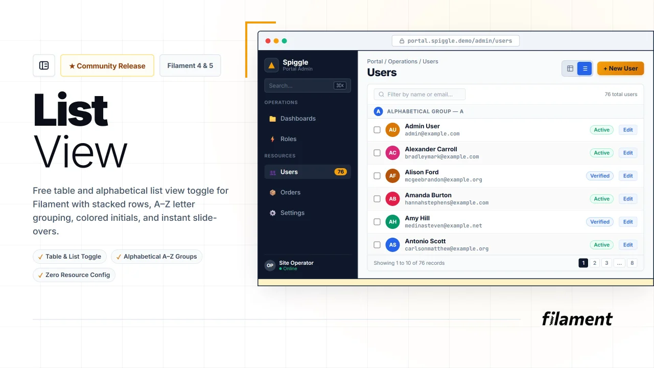 Spiggle List View plugin thumbnail