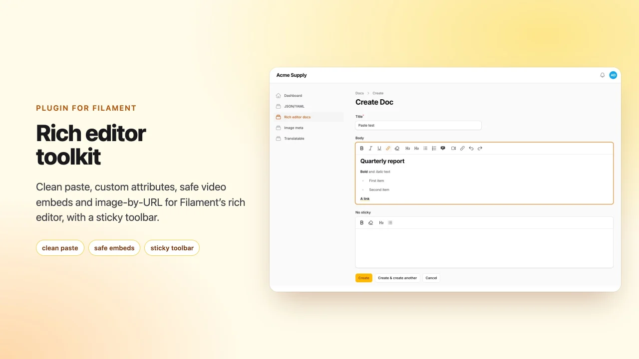 Rich Editor Toolkit plugin thumbnail