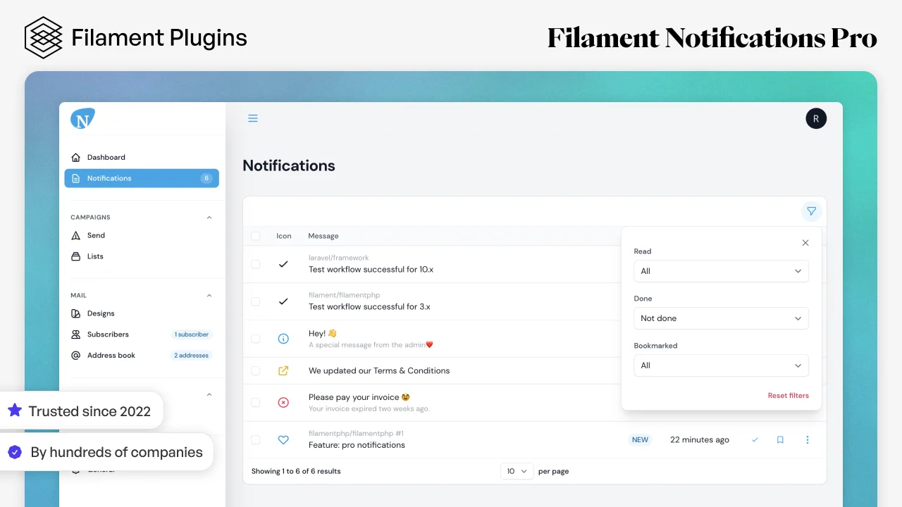 Notifications Pro plugin screenshot