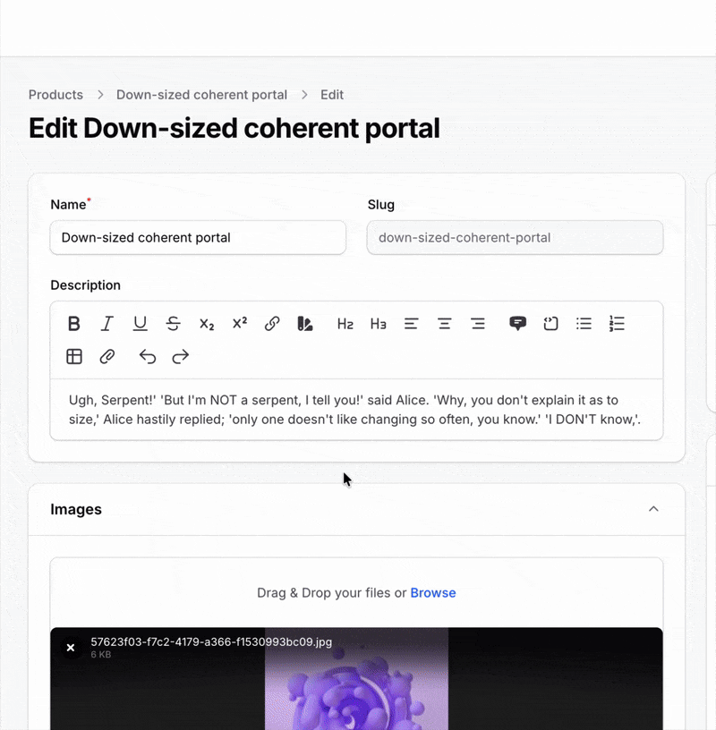 Rich Editor Text Color Screenshot